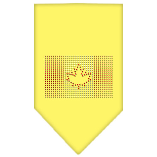 Canadian Flag Rhinestone Bandana Yellow Large